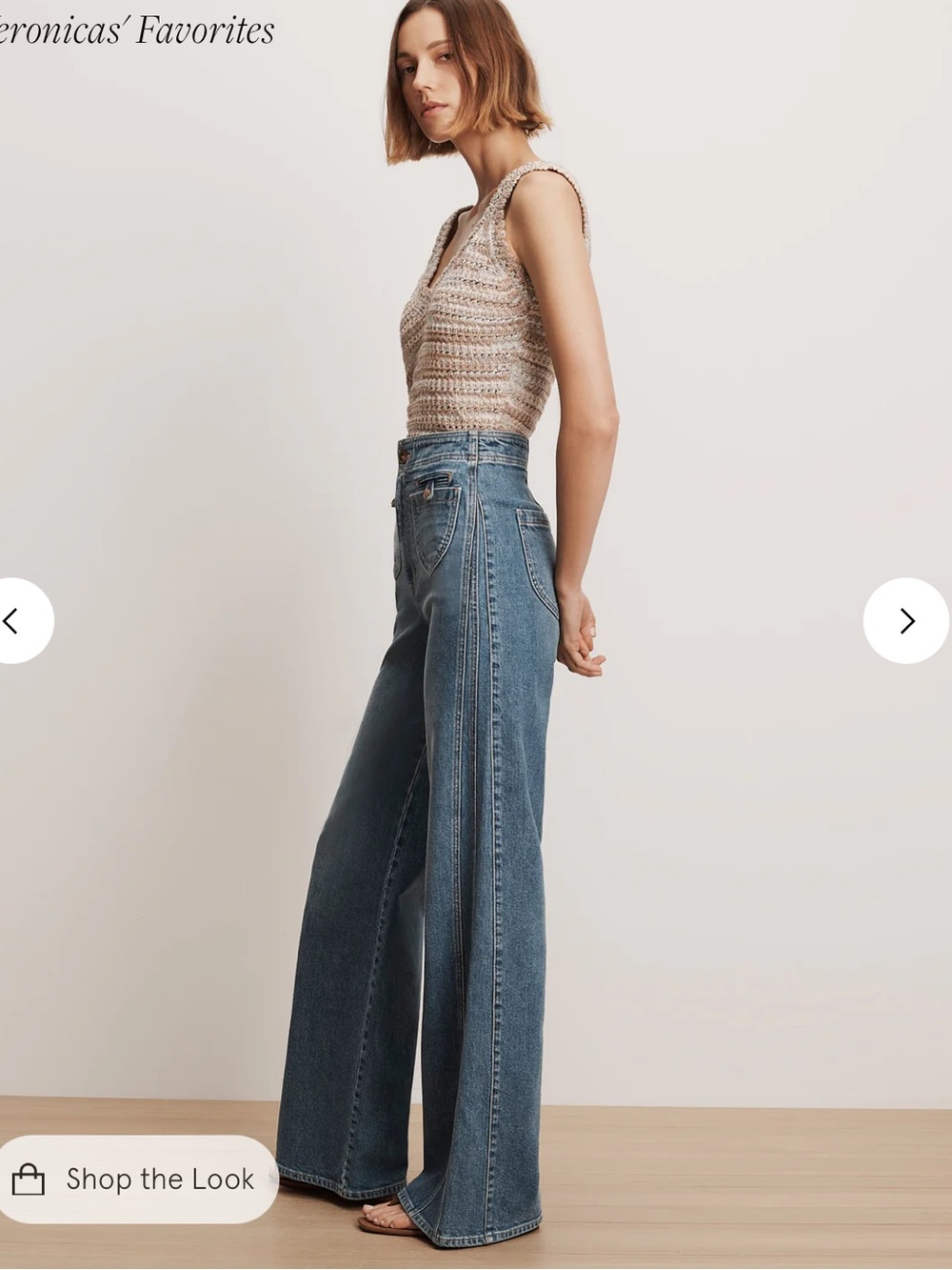Veronica Beard Taylor Godet Wide-Leg Jeans - Picture 9 of 13